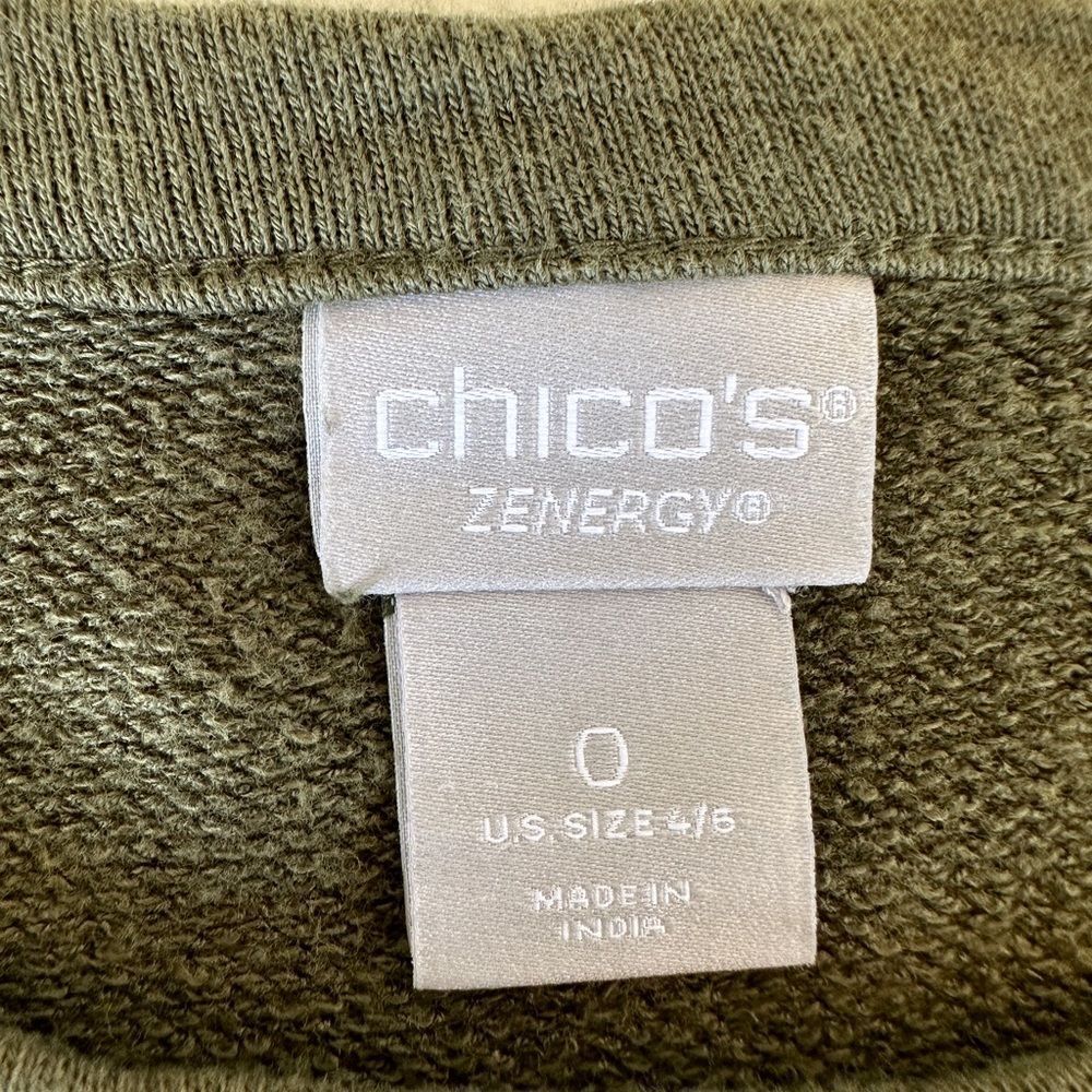 Chico’s Floral Pattern Embroidered Sweater - Picture 6 of 7